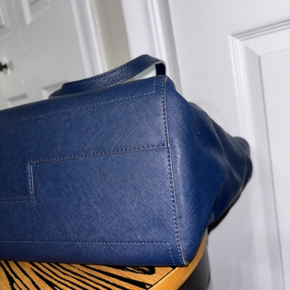 Tory Burch large tote bag navy blue Carryall leather handbag - Picture 13 of 16